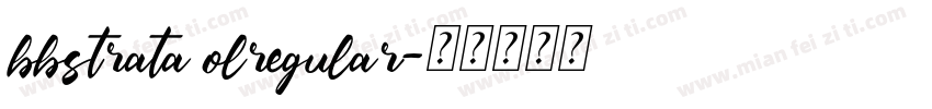 bbstrata olregular字体转换